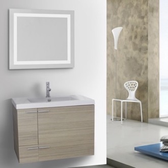Bathroom Vanity Modern Wall Mounted Bathroom Vanity Cabinet, 31